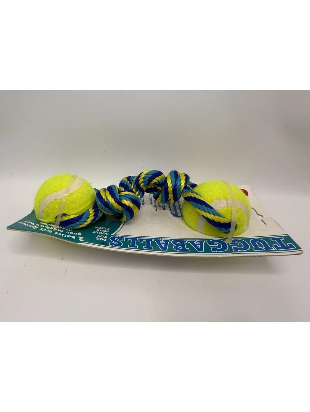 TUGGABALL DOUBLE TENNIS BALL ASSTD 9″ New